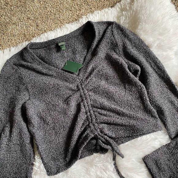 Wild Fable Gray Long Sleeve Top Size Large NEW with Tags - Picture 5 of 5